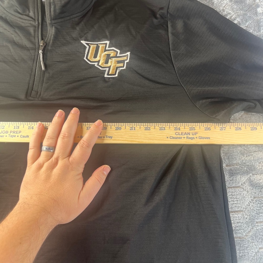 Champion UCF Knights Quarter Zip Men 2XL Black Excellent Textured Pullover - Picture 4 of 8